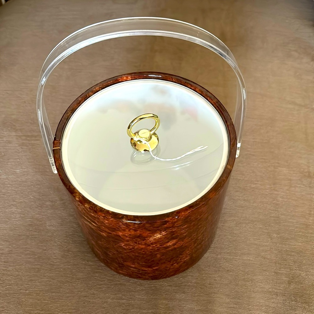 Vintage Mid Century Barware by Sigma Ice Bucket Brown
